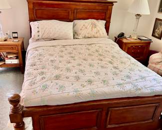 Vintage Walnut Headboard, Footboard and Rails  - Full Size
Full Size Mattress 