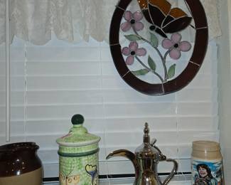 Butterfly Stainglass - Crock