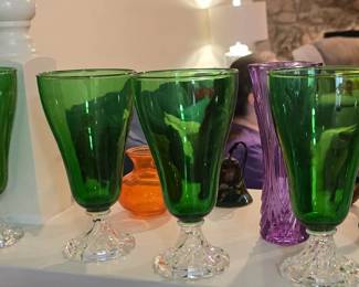 Emerald Green Glass Set