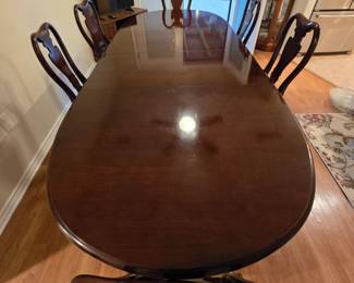 This is Dining Table with 2 Leaves Attached
