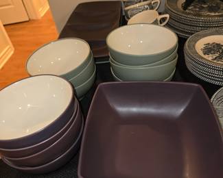 Amythest and Green Midcentury Dishes