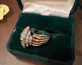 Cluster diamond ring