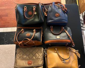 Dooney and Bourke purses. Also Coach and Louis Vuitton.