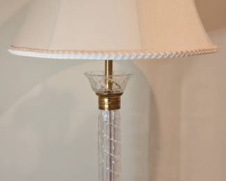 Crystal & brass lamp