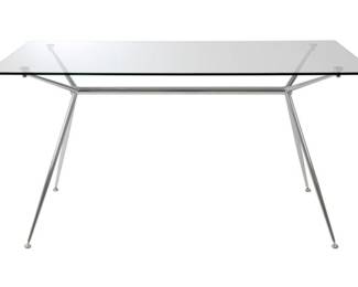 Atos glass top table