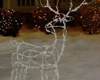 Home Accents Holiday 52 in. 120Light LED White Wire Reindeer  Walmart.com