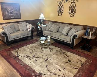Nice sofa and loveseat. Sold separately 