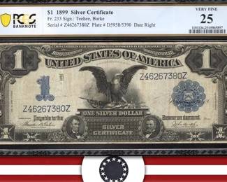 Collectible Currency and Coin Collection including Rare Black Eagle