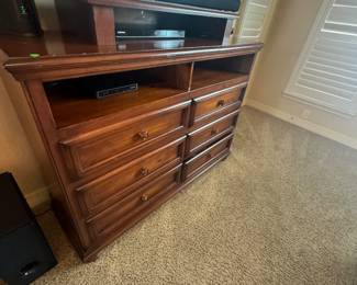 Solid wood entertainment center chest