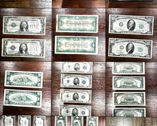 Over 300 coins and currency collection including Morgan Dollars and 1800s currency