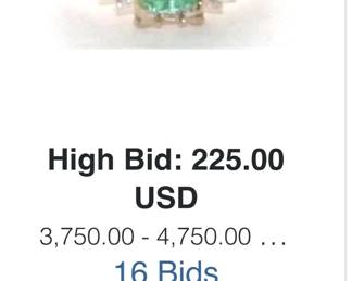 NO RESERVE EMERALD AND DIAMOND RING