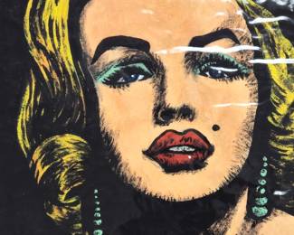 Marilyn by Warhol.  Vintage Paper and framed
