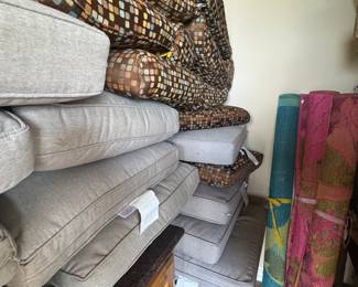 Cushions for patio furnishings