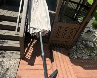 Large Umbrella goes with round patio table