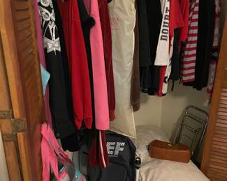 Women’s clothes and a few men’s clothes 