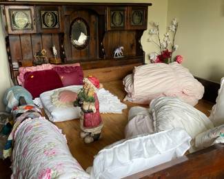 Vintage 70’s bed frame with mirrors. Tons of storage underneath 