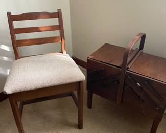 Sewing chair and box 