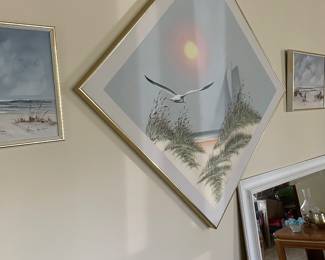 Vintage beach wall art 