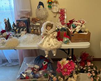 Christamas decor and floral arrangements