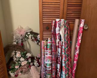 Christmas wrapping supplies