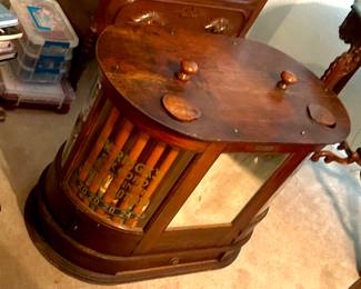 Merrick's Double Spool Thread Display Cabinet, Advertising Furniture