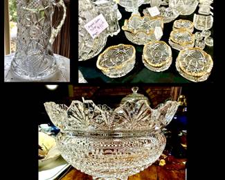 Waterford, Crystal, Antique Berry Set and other Glass