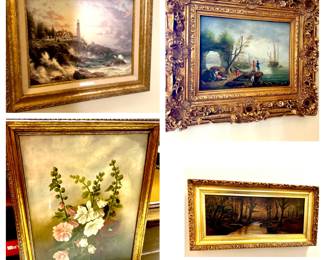 Thomas Kincaid Limited Editions, Misc Paintings, Prints, as well as Original Oils and Watercolors 