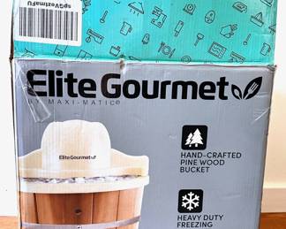 Elite Gourmet By Maxi-Matic 4 Quart Ice Cream Maker Machine, Barely Used In Original Box
Lot #: 111