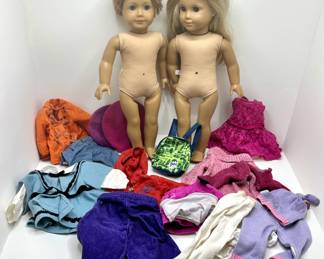 2 American Girl Dolls With American Girl Brand Clothing (Over 15 Pieces)
Lot #: 21