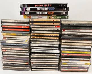 Over 60 CDs Music & 4 DVDs Movies
Lot #: 128