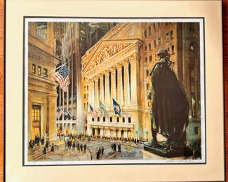 Kamil Kubik (b1930 Czechoslovakia) Wall Street At Night Limited Edition Serigraph Print, Signed & Numbered
Lot #: 77