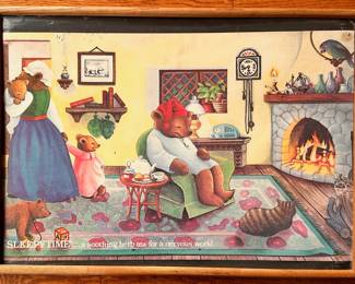Vintage Celestial Seasonings Sleepytime Tea Advertisement Poster By Beth Underwood (1973) In Frame
Lot #: 143