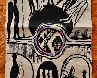 Mud Cloth Print With Hand Embroidered Center, Unframed
Lot #: 103