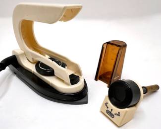 Panasonic Optima Iron In Case, Vintage Aurora Iron & Indicator Travel Iron
Lot #: 109