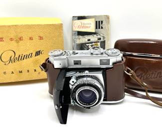 Vintage Retina IIIc SLR 33mm Camera In Original Case & Box With Manual, Purchased In Germany
Lot #: 57