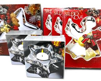 6 New In Box Studio Nova Christmas Candy Dishes & Candle Holders
Lot #: 94