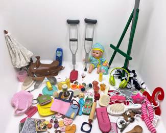Doll Accessories By American Girl & Others For 18 Inch Dolls Including Horse Saddle (Over 80 Items)
Lot #: 25
