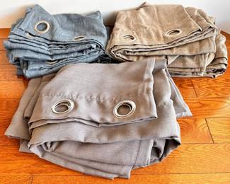 7 Black Out Window Curtains: 2 Blue, 3 Brown & 2 Gray From West Elm & Costco
Lot #: 137