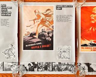 Set 3 World War II Russian Patriotic Reproduction Posters
Lot #: 39
