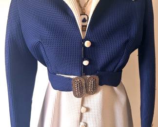 Vintage 1970s Sailor Style Long Dress With William DeLillo Necklace
Lot #: 42