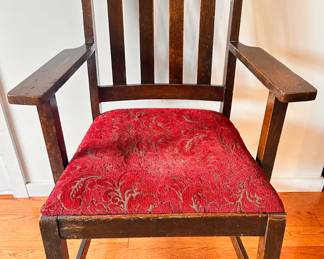 Vintage Solid Wood Chair With Velvet Brocade Upholstery
Lot #: 105