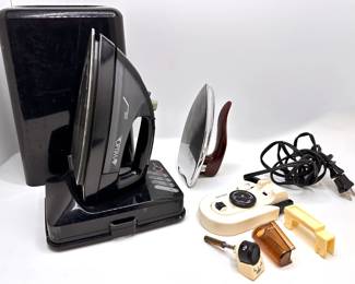 Panasonic Optima Iron In Case, Vintage Aurora Iron & Indicator Travel Iron
Lot #: 109