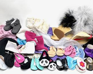 Over 25 Pairs Of Doll Shoes & 10 Hats By American Girl & Others For 18 Inch Dolls
Lot #: 24