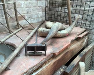 Branding Iron, Horns, Farming implements