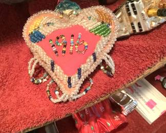 1916 Beaded Heart