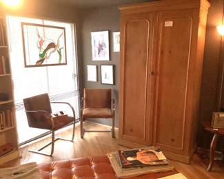 Flat Bars with Arm Pads (that have been worn!), Pine Armoire