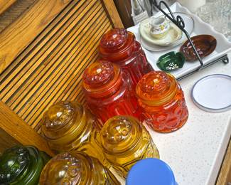 matchy glass jars