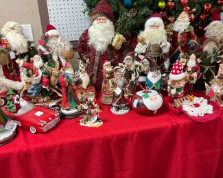 Variety of Santas