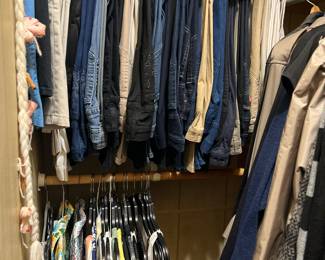 Size 10, 12 & 14 Ladies pants, shorts & skirts, Small, Medium & Large Ladies tops some XL jackets