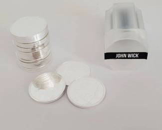 Original Mint Tube of 20 - 1 Ounce .999 Pure Silver "John Wick - Ens Causa Sui" Gem Condition Coins
